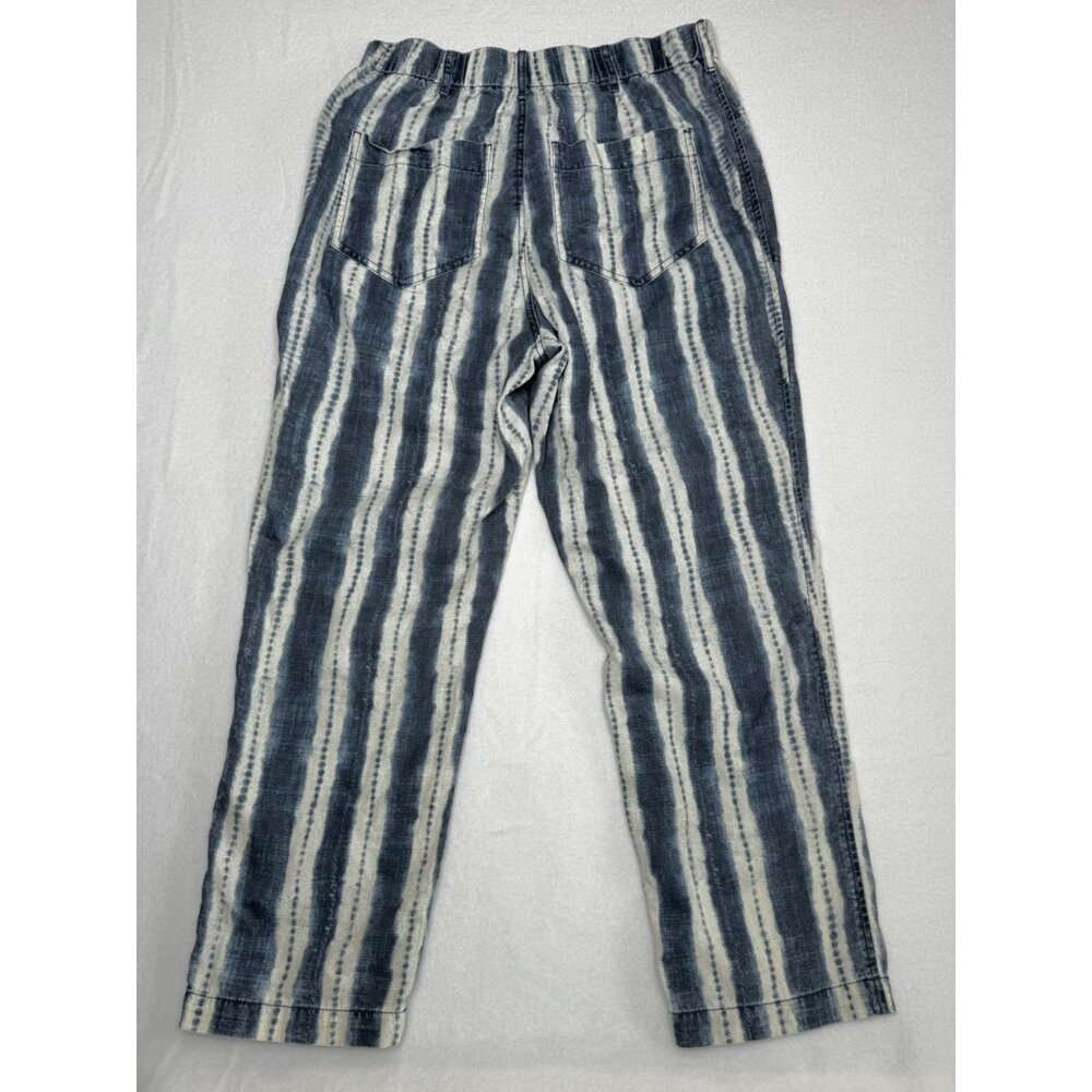 Anthropologie Womens Pants Small Victoire Blue White Tie-Dye Cargo - Picture 2 of 9